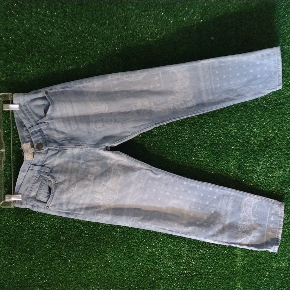 Current/Elliott Sky Blue Patterned Boyfriend Jeans - image 4